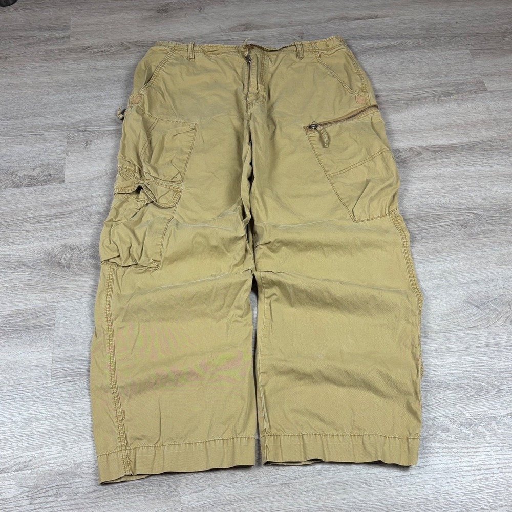 Nautica Jeans Co Cargo Pants Mens 38x30 Khaki Tan Type N-3 Utility Skater Y2K